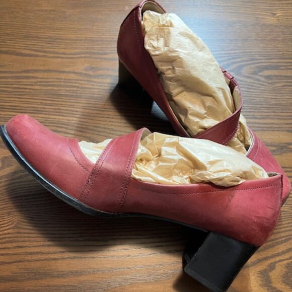 Vintage Hush Puppies Mary Jane Red - Picture 2 of 8